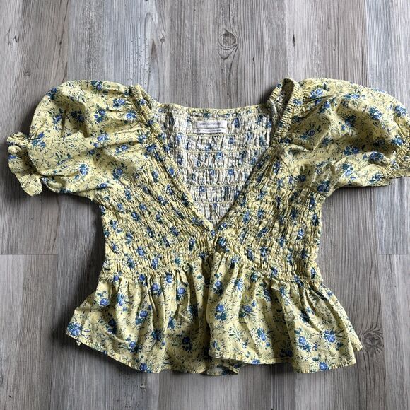 Urban Outfitters Floral Boho Crop Top 100% Cotton Size Small - Picture 4 of 9